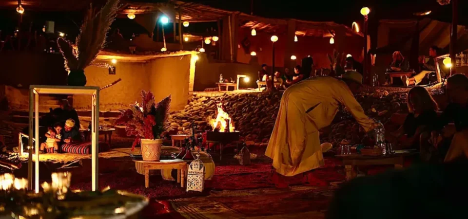 Marrakech Magical Sunset in Agafay Desert with Dinner and Fire Show Adghal Tours